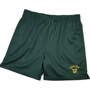 Aime Leon Dore Mens Queens Crest Embroidered Mesh Basketball Shorts XXL Green